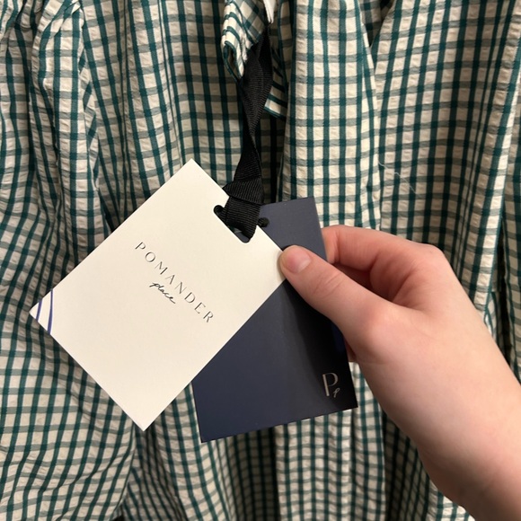 NWT Pomander Place Green Plaid Dress || Tuckernuck - Picture 6 of 6